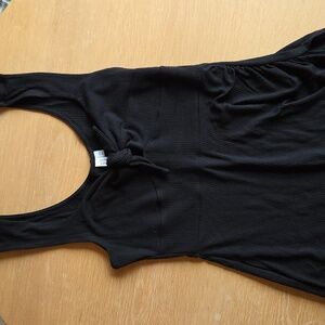 & Other Stories Black Ribbed Dress